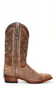Jalisco boots with square toe and brown aged leather