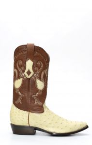 Cuadra boot in ostrich shoulder leather