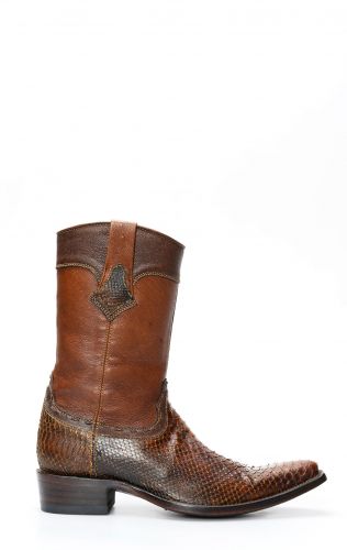 Cuadra boots in brown python leather
