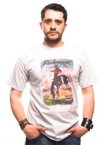 Bronco riding rockmount t-shirt